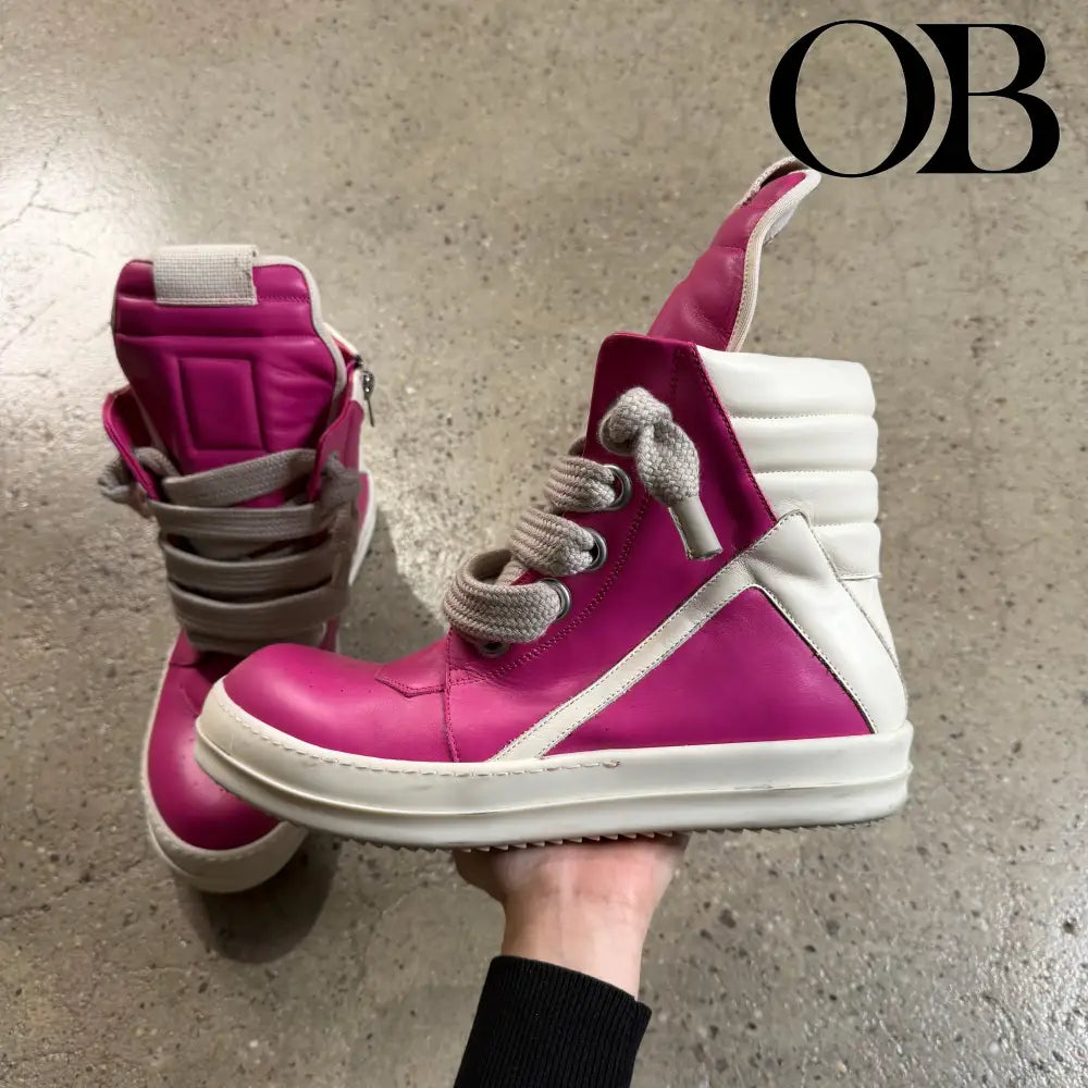 Rick Owens Geobasket Sneakers (Pink) 44 footwear