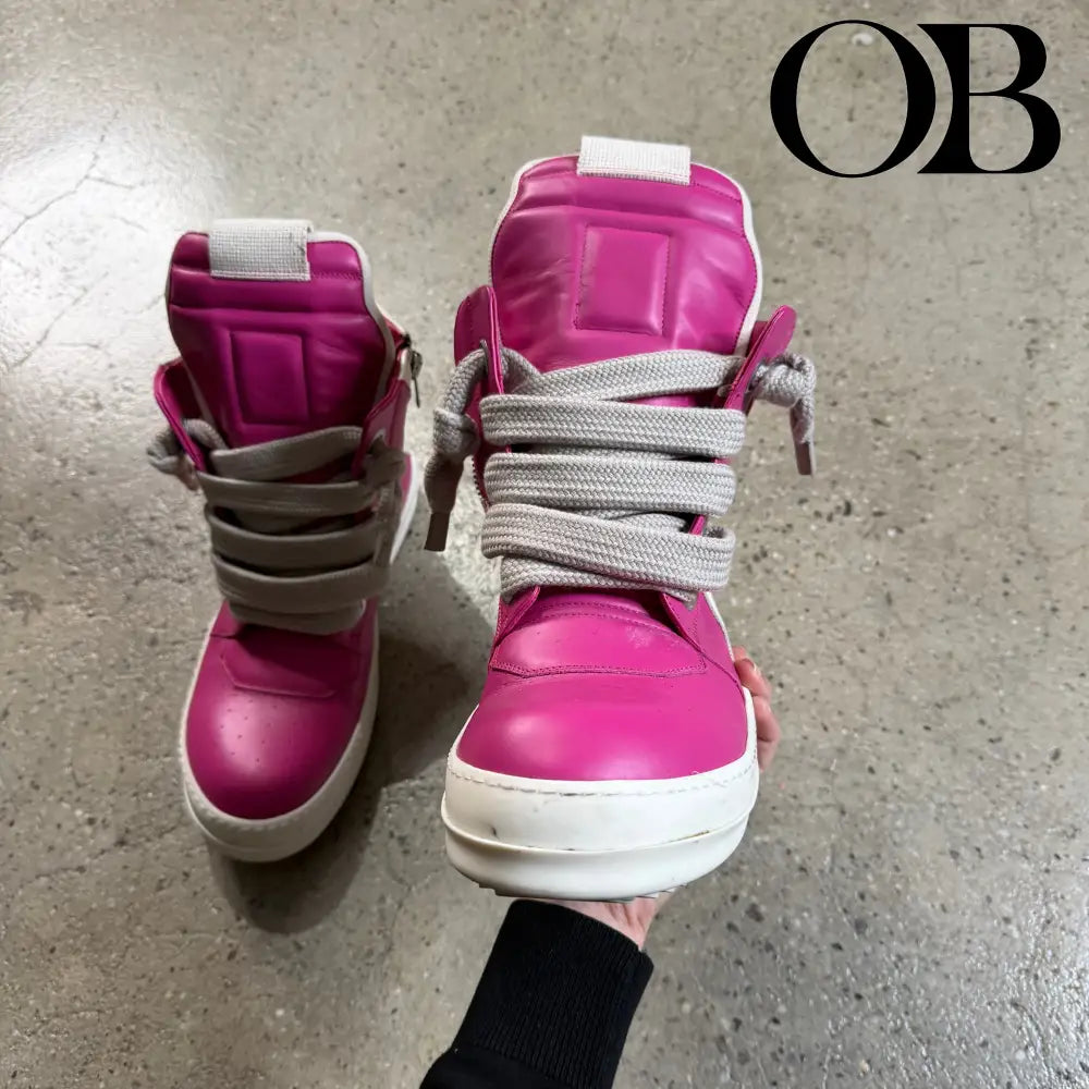 Rick Owens Geobasket Sneakers (Pink) 44 footwear