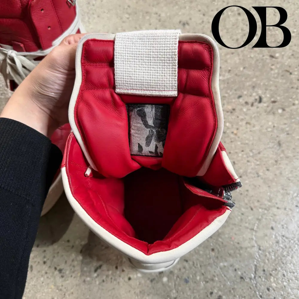 Rick Owens Geobasket Sneakers (Red) 44 footwear