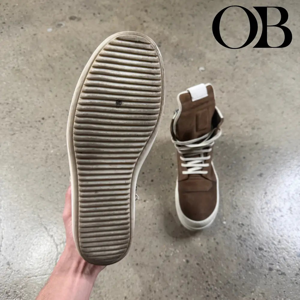 Rick Owens Geobaskets (Brown Suede) 43 footwear
