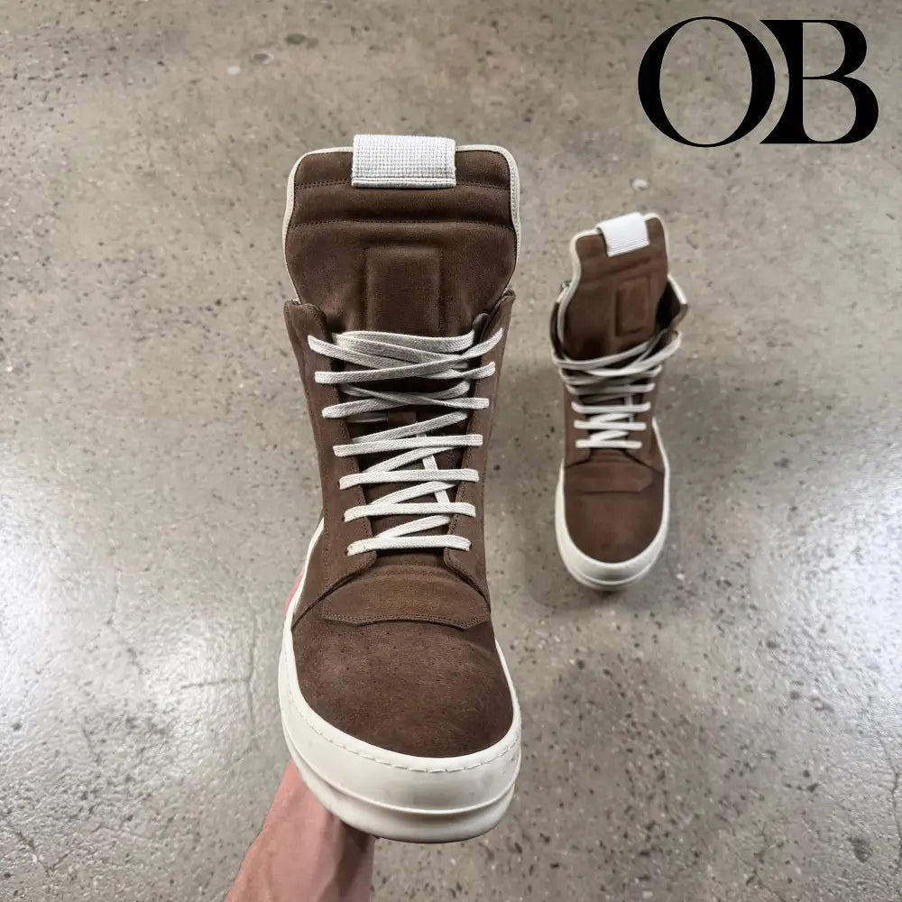 Rick Owens Geobaskets (Brown Suede) 43 footwear