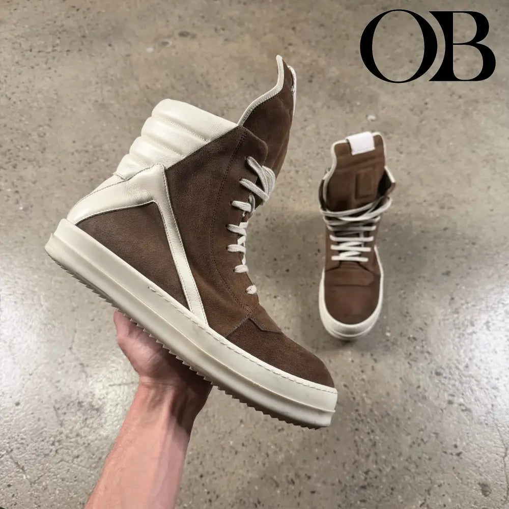 Rick Owens Geobaskets (Brown Suede) 43 footwear