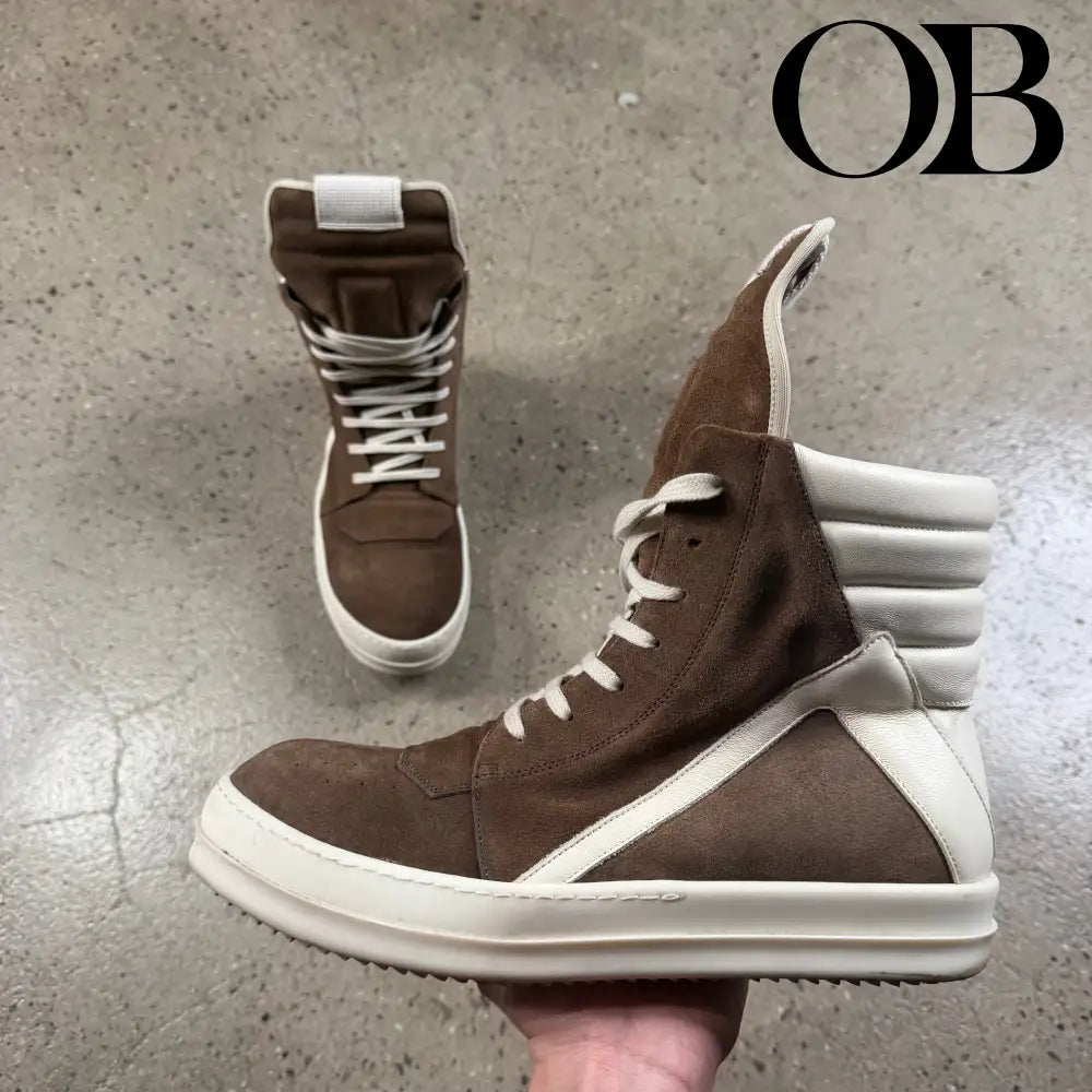 Rick Owens Geobaskets (Brown Suede) 43 footwear