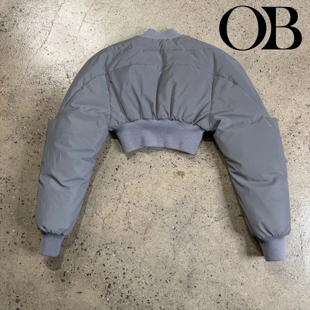 Rick Owens Girdered Cropped Bomber Jacket 40 outerwear