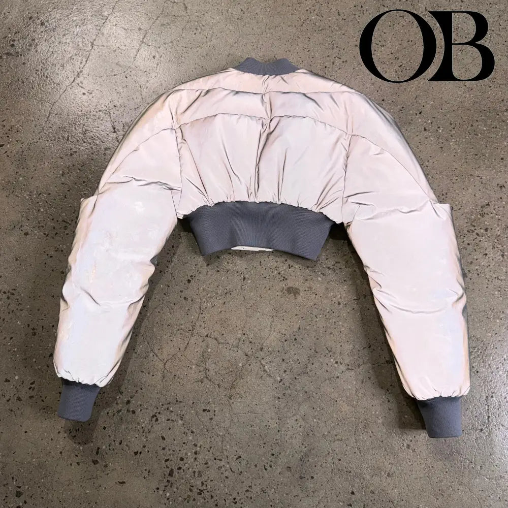 Rick Owens Girdered Cropped Bomber Jacket 40 outerwear