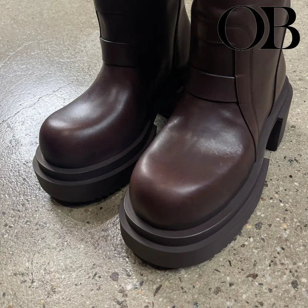 Rick Owens  High-Top Bogun Boots 