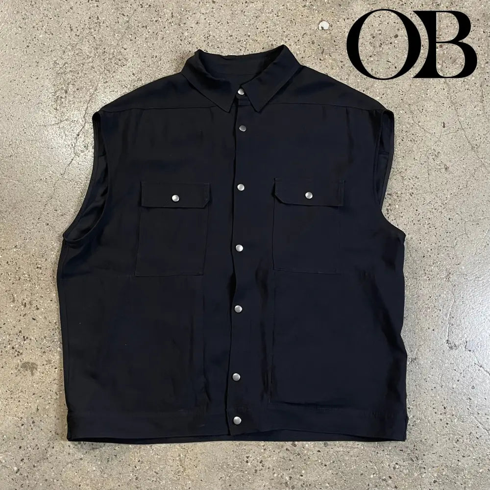 Rick Owens Phlegethon Button Up Vest 52 outerwear