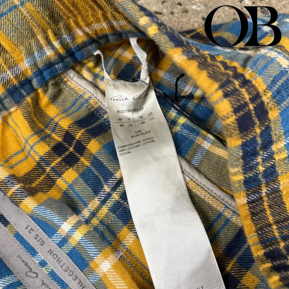 Rick Owens Plaid Trousers 48 bottoms