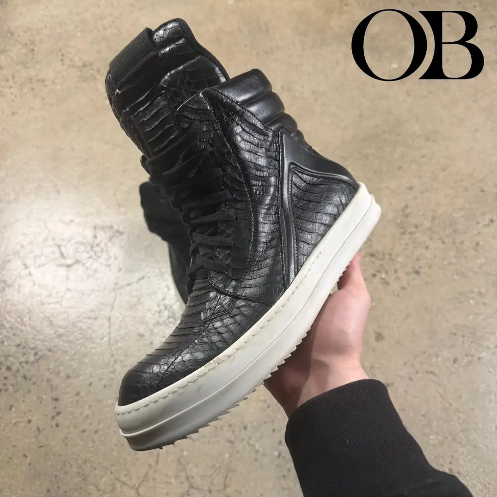 Rick Owens Python Geobaskets 42 footwear