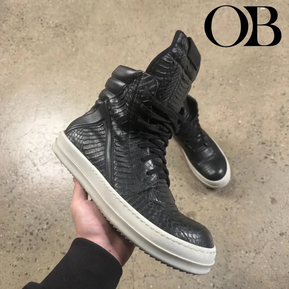 Rick Owens Python Geobaskets 42 footwear
