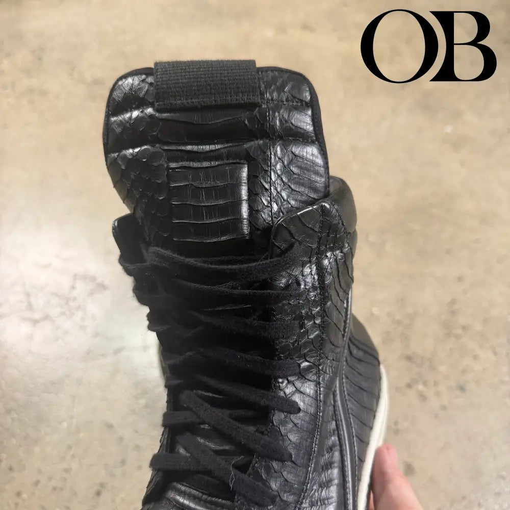 Rick Owens Python Geobaskets 42 footwear