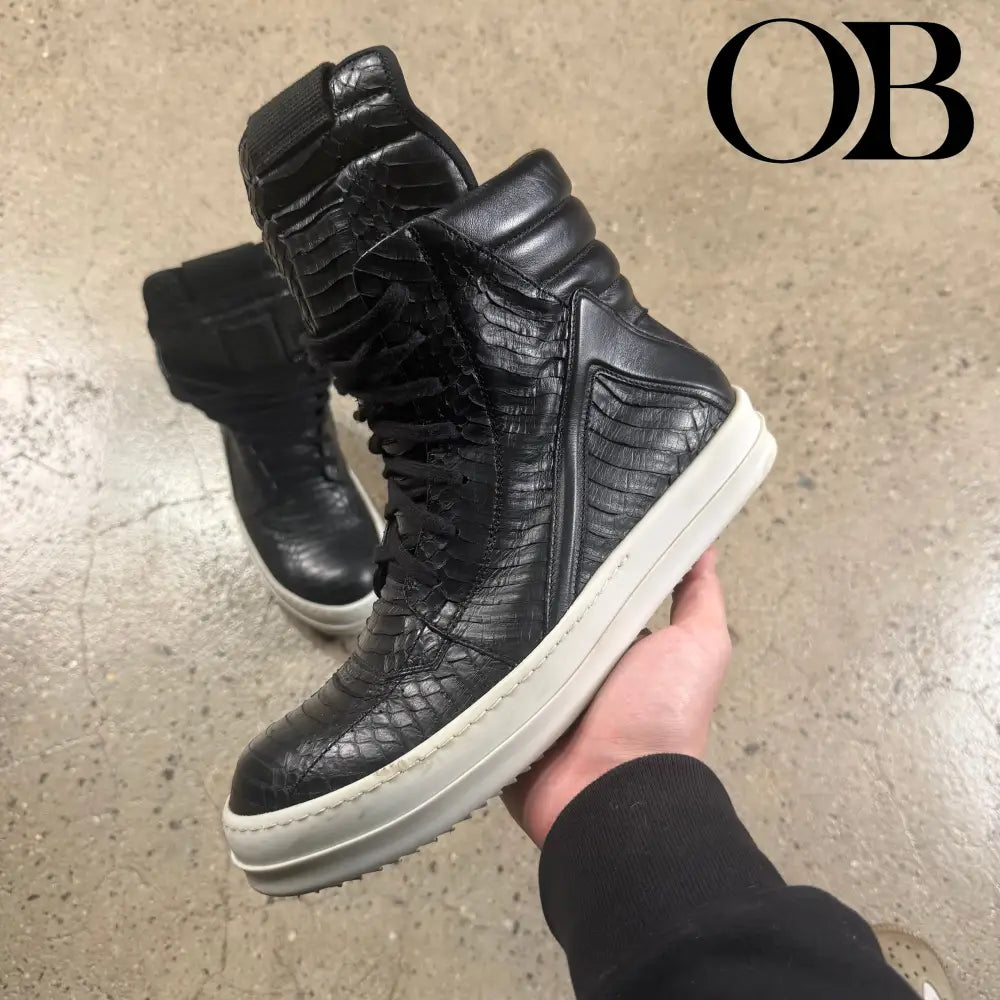 Rick Owens Python Geobaskets 42 footwear