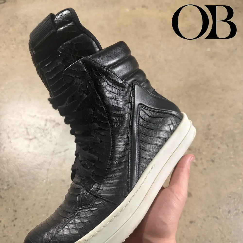 Rick Owens Python Geobaskets 42 footwear