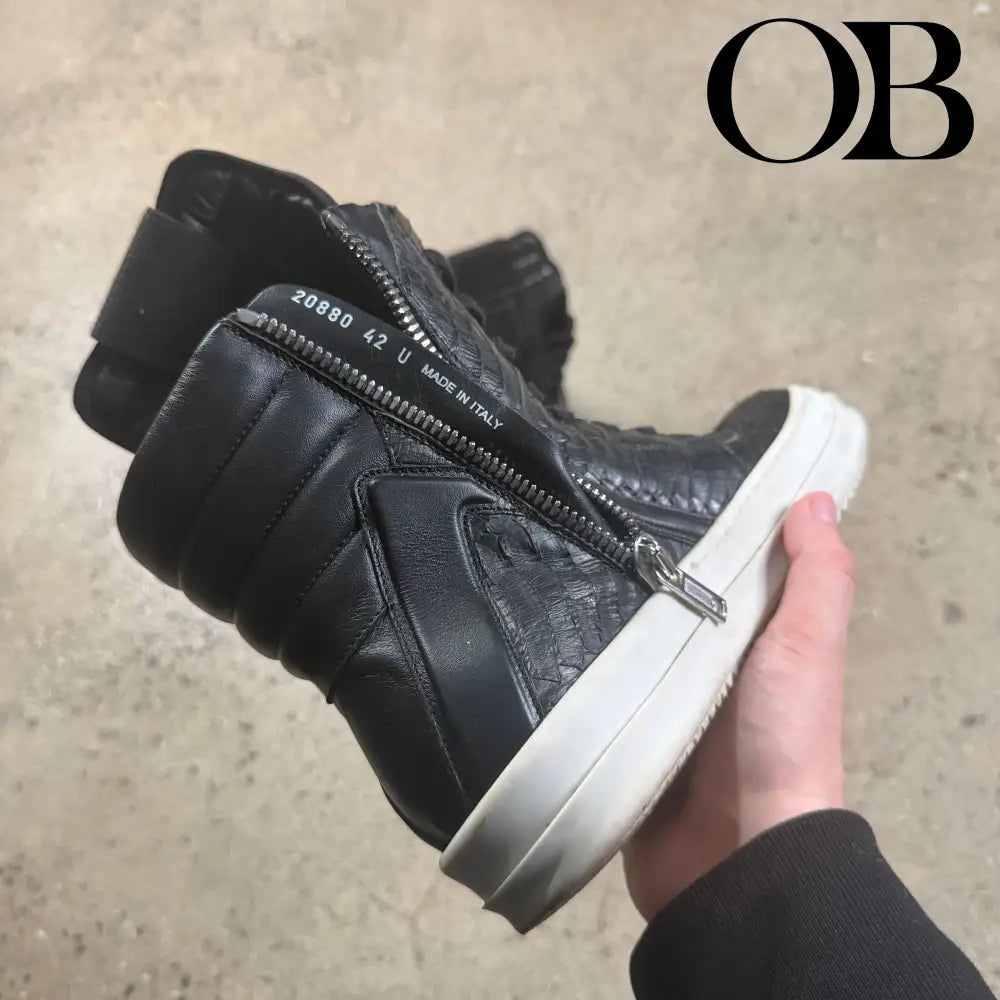 Rick Owens Python Geobaskets 42 footwear