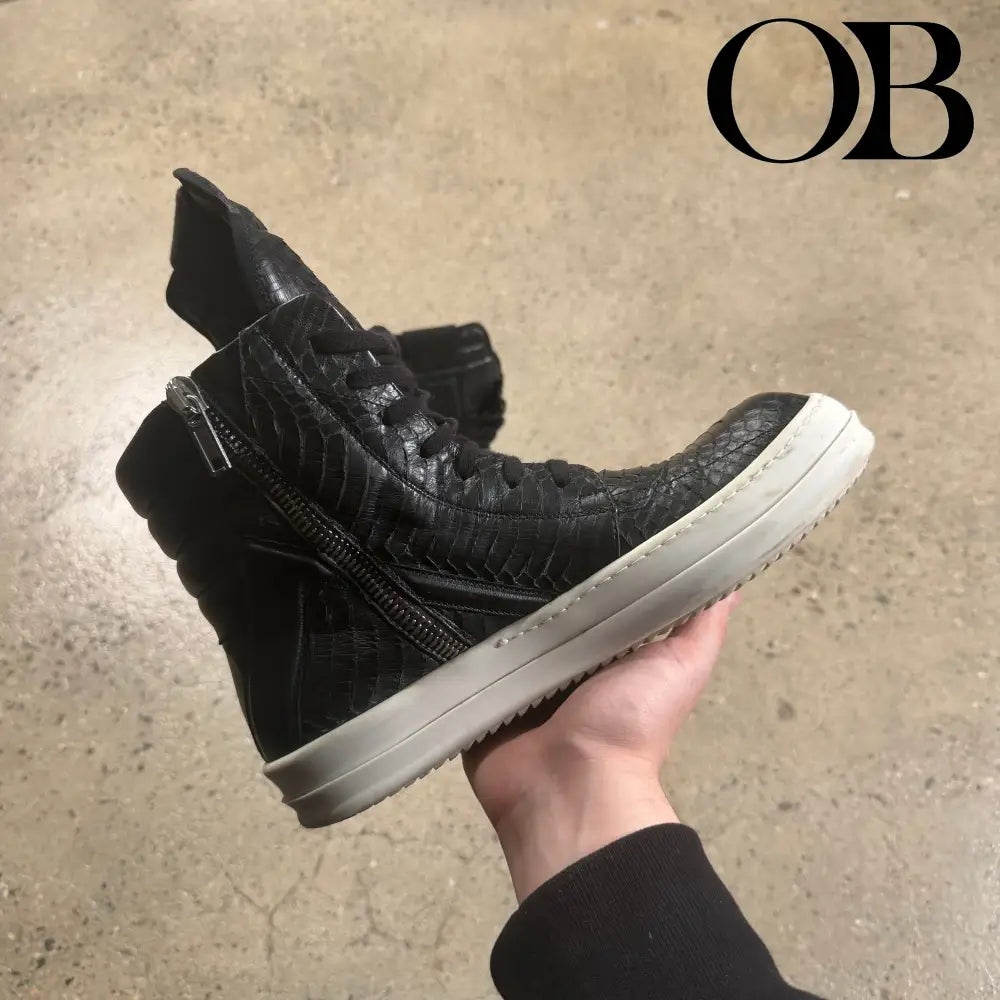 Rick Owens Python Geobaskets 42 footwear
