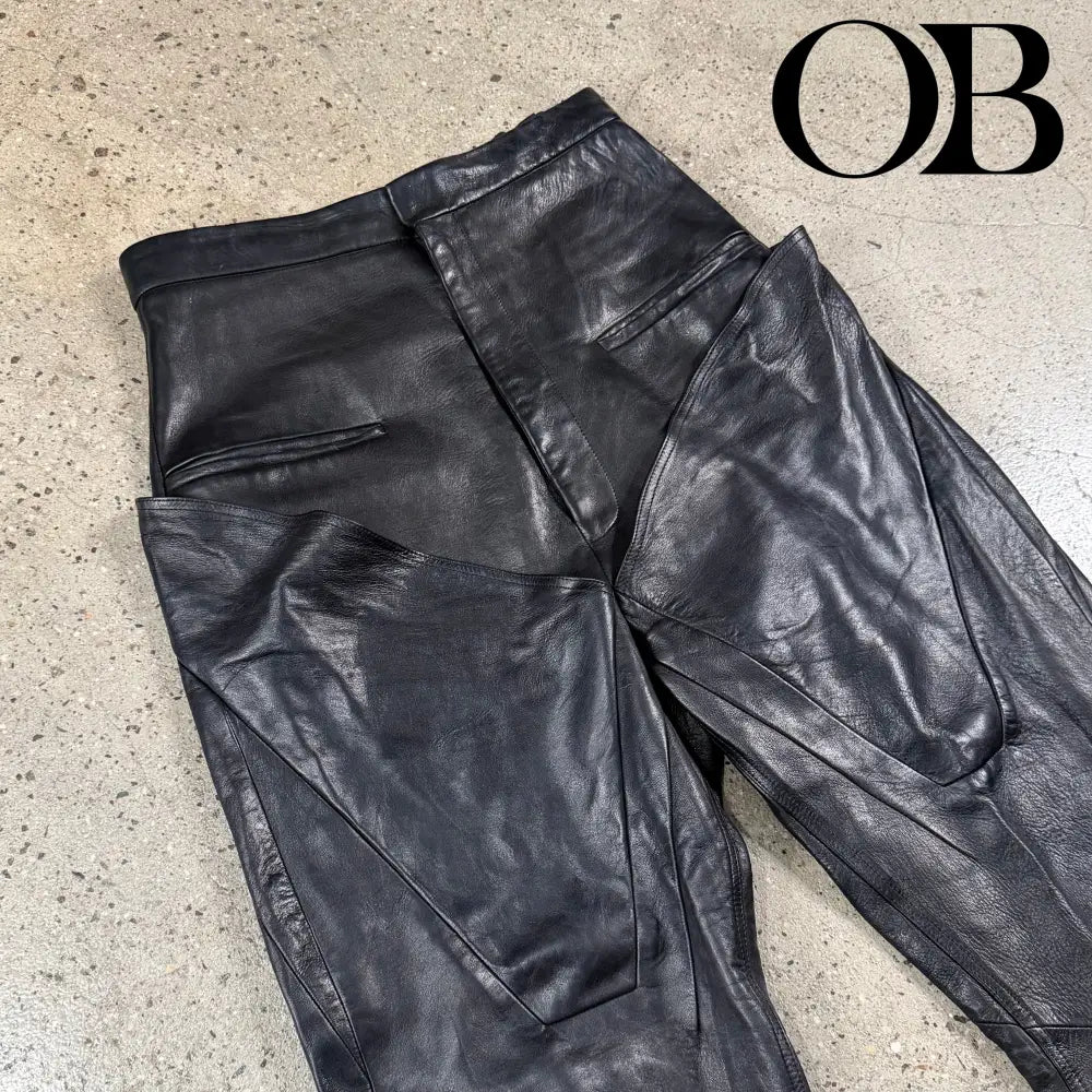 Rick Owens Slivered Leather Pants 32 bottoms