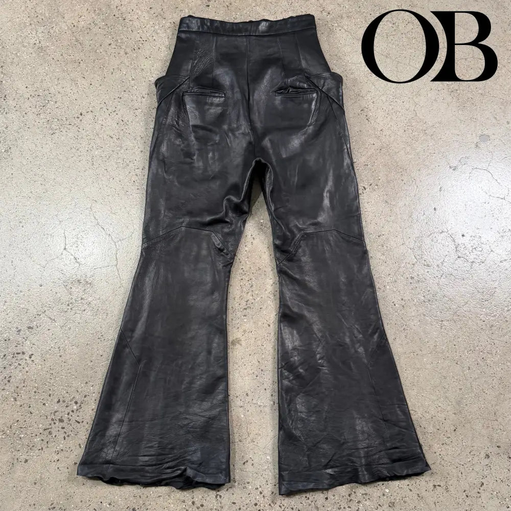 Rick Owens Slivered Leather Pants 32 bottoms