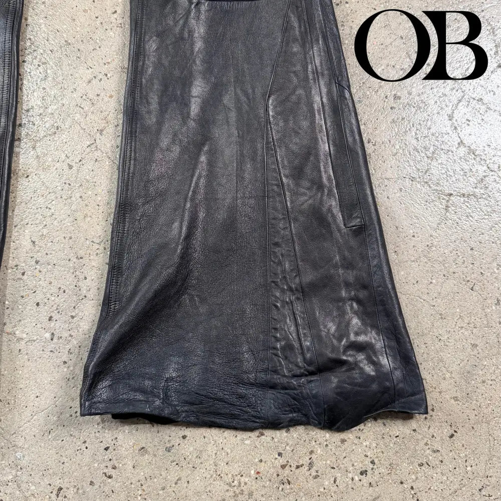 Rick Owens Slivered Leather Pants 32 bottoms