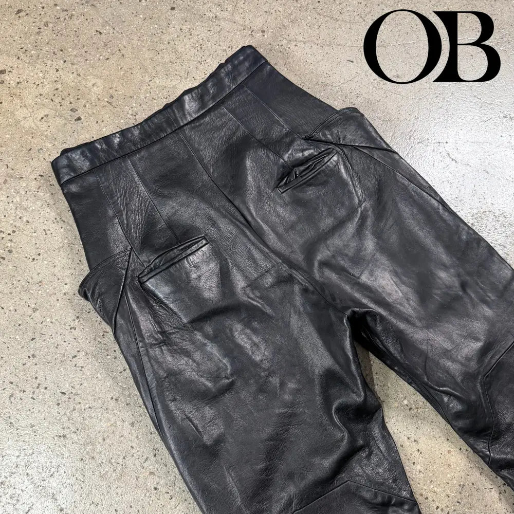 Rick Owens Slivered Leather Pants 32 bottoms