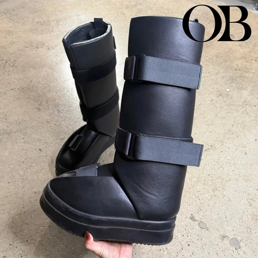 Rick Owens Splint Knee High Boots 43 footwear