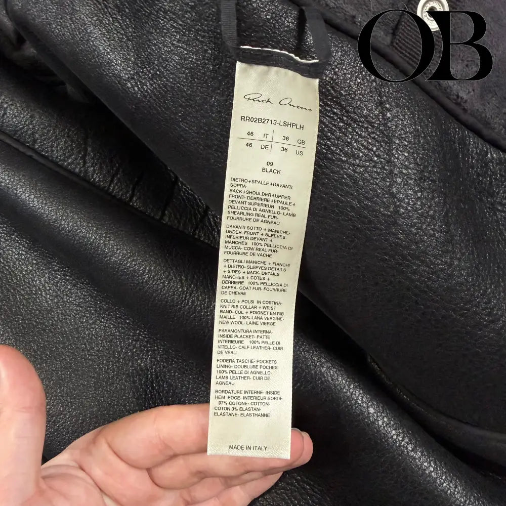 Rick Owens Strobe Collage Fur Coat 46 outerwear