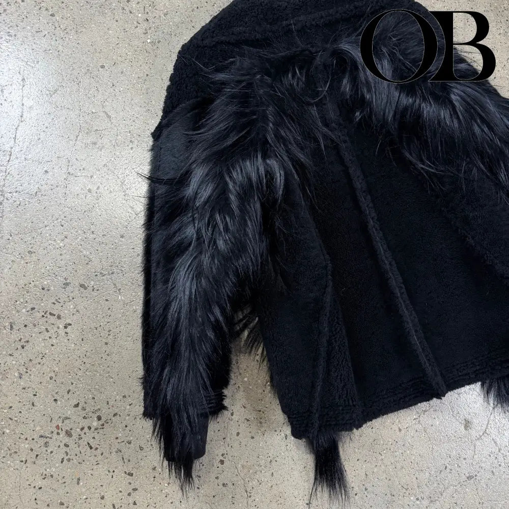 Rick Owens Strobe Collage Fur Coat 46 outerwear