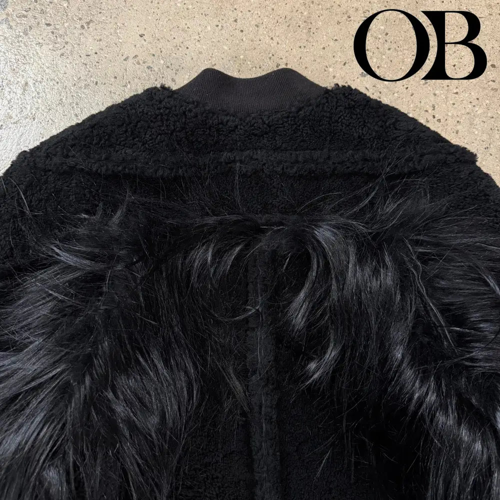 Rick Owens Strobe Collage Fur Coat 46 outerwear