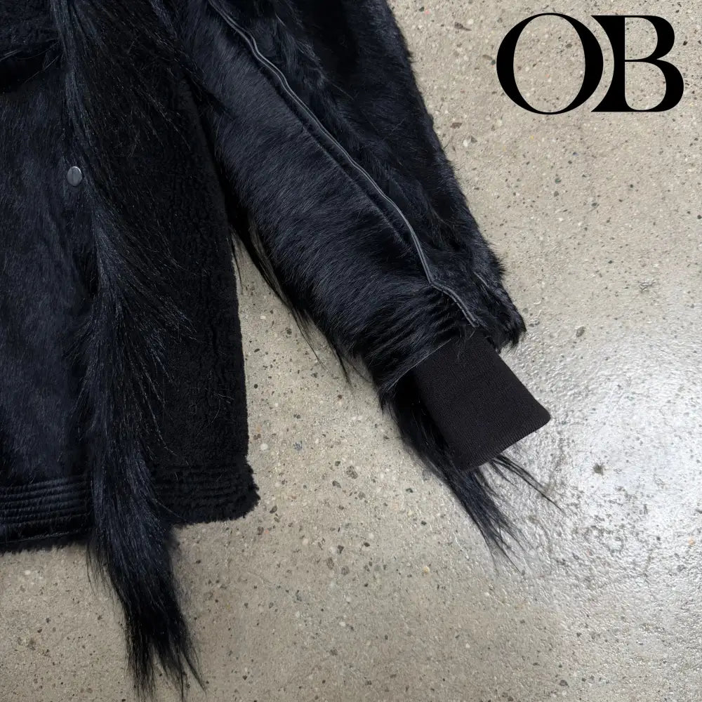 Rick Owens Strobe Collage Fur Coat 46 outerwear