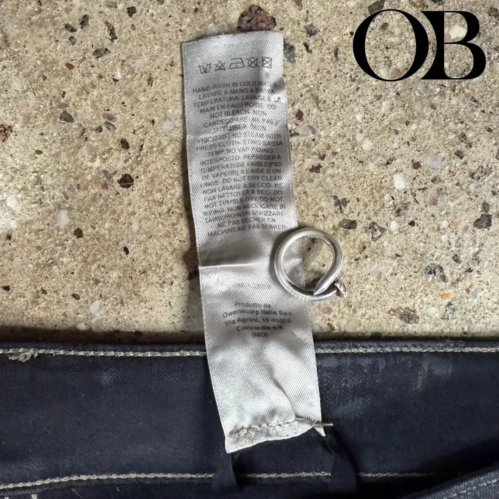 Rick Owens Waxed Bias Cut Jeans 31 bottoms