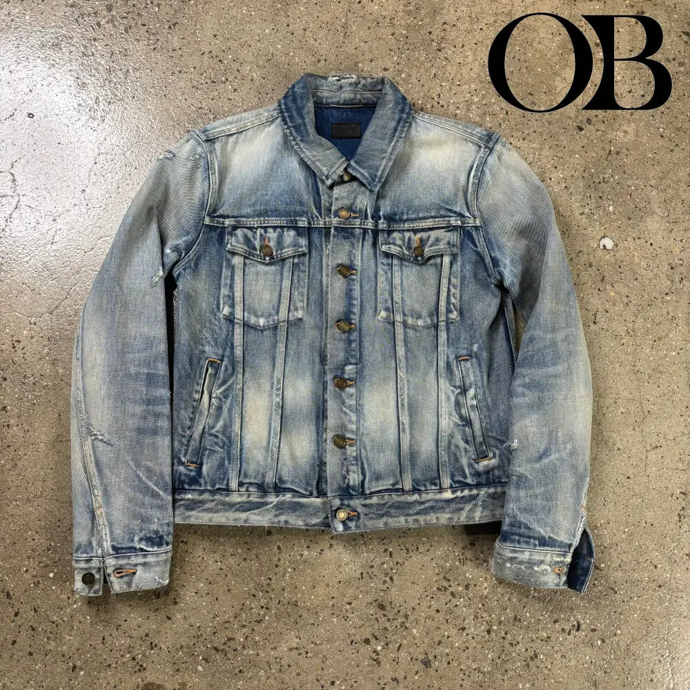 Saint Laurent Distressed Denim Jacket