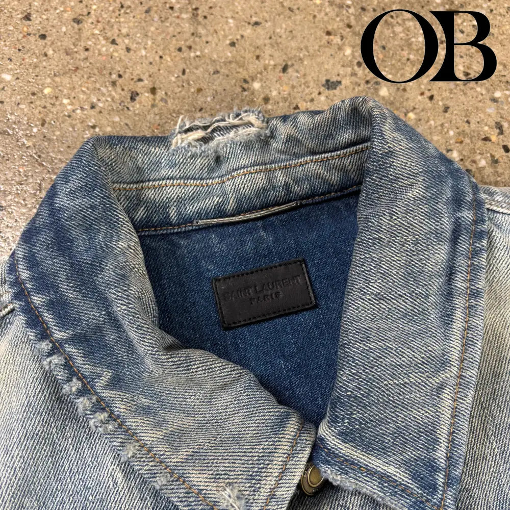 Saint Laurent Distressed Denim Jacket