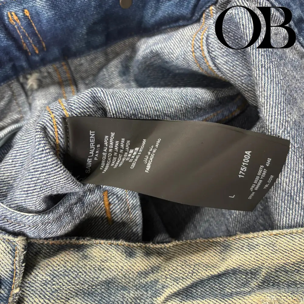 Saint Laurent Distressed Denim Jacket