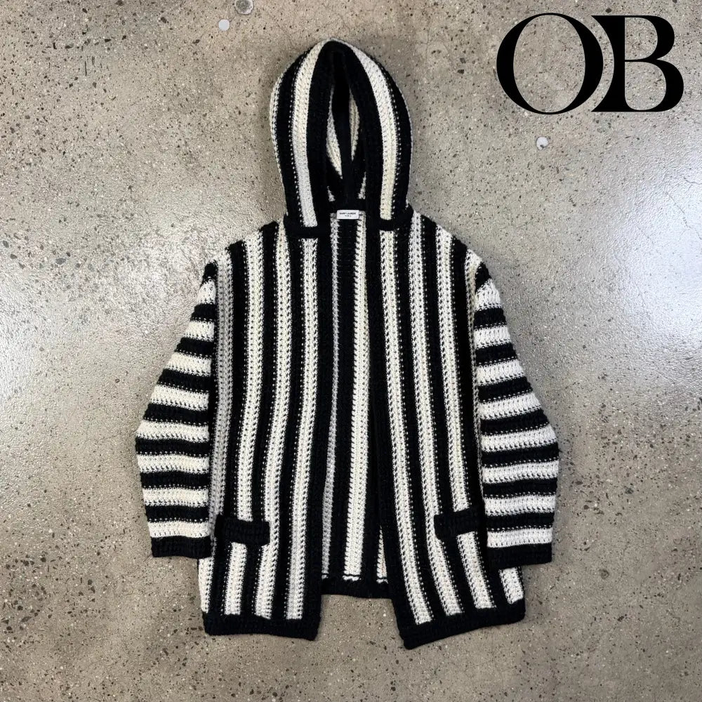 Saint Laurent Hooded Striped Cardigan L tops