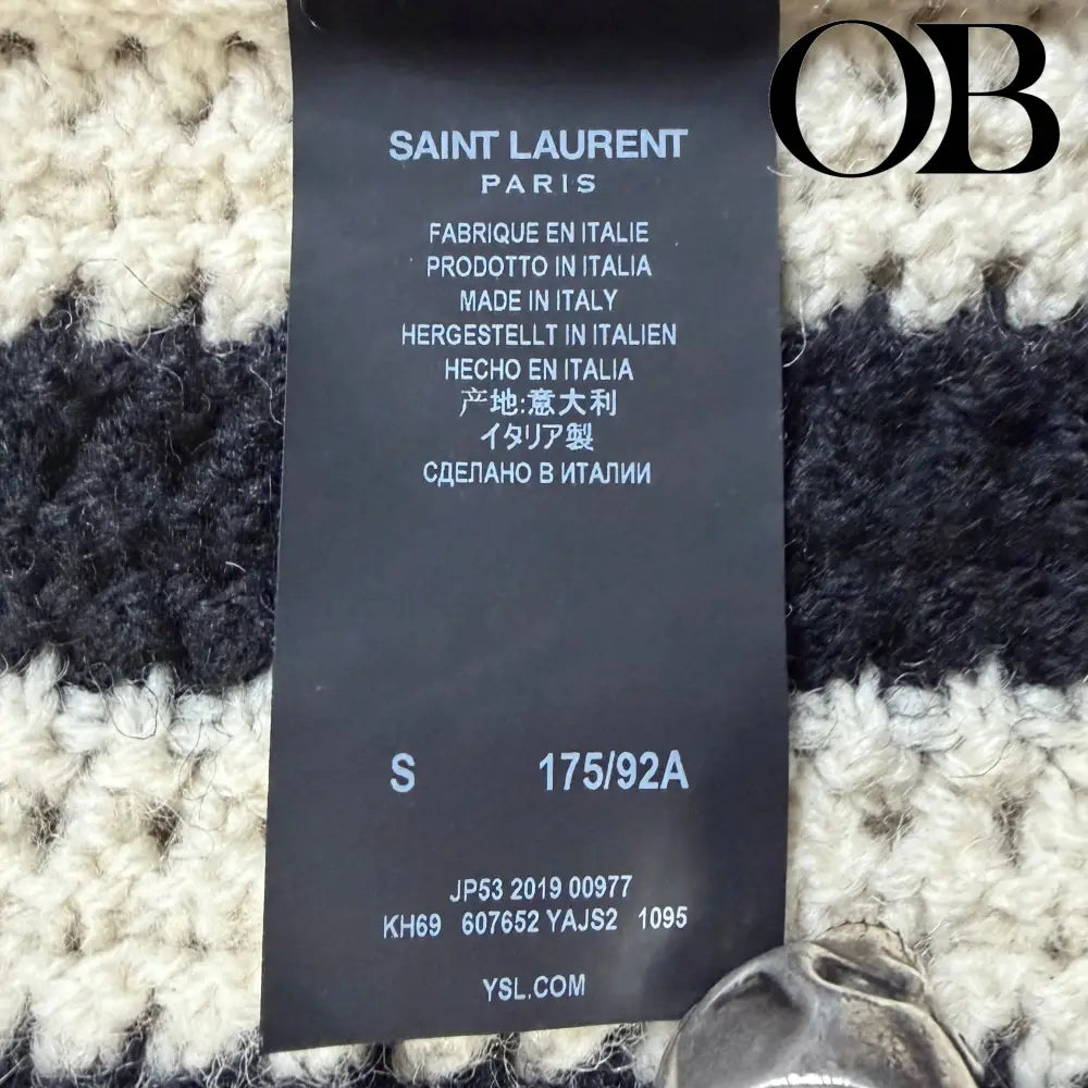 Saint Laurent Hooded Striped Cardigan L tops