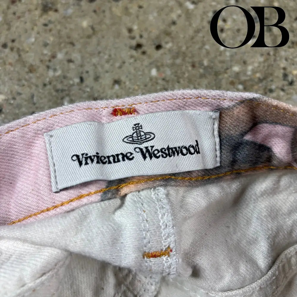 Vivienne Westwood  Orb Chain Low-rise Denim Miniskirt