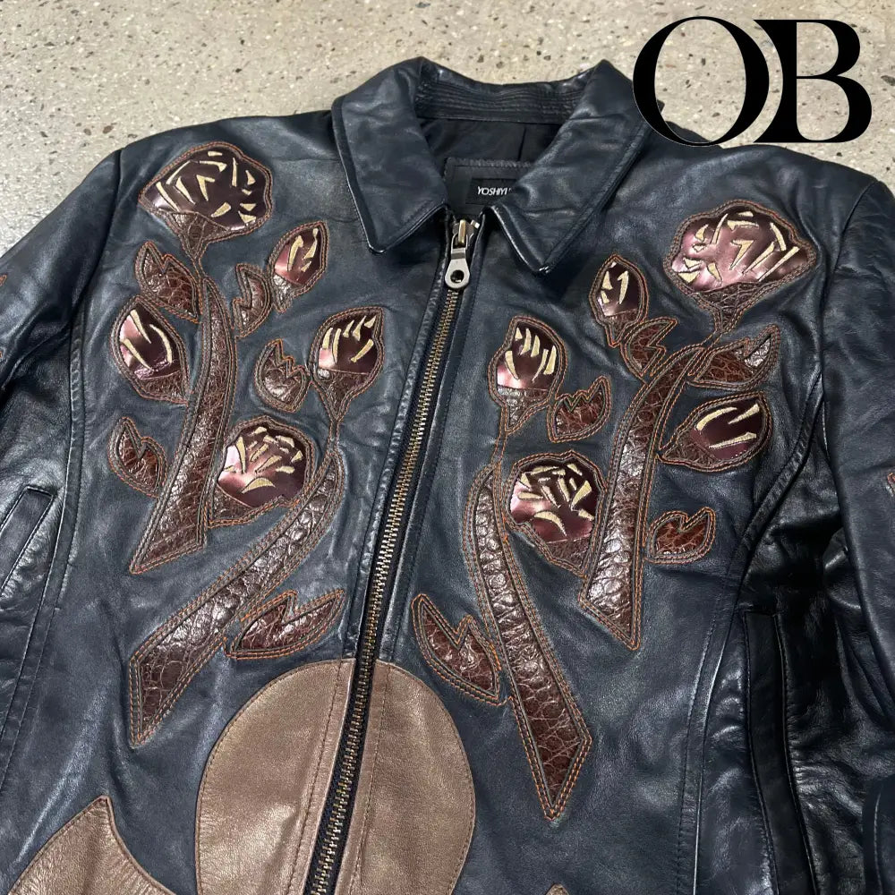 Yoshiyuki Konishi Embroidered Leather Jacket M outerwear