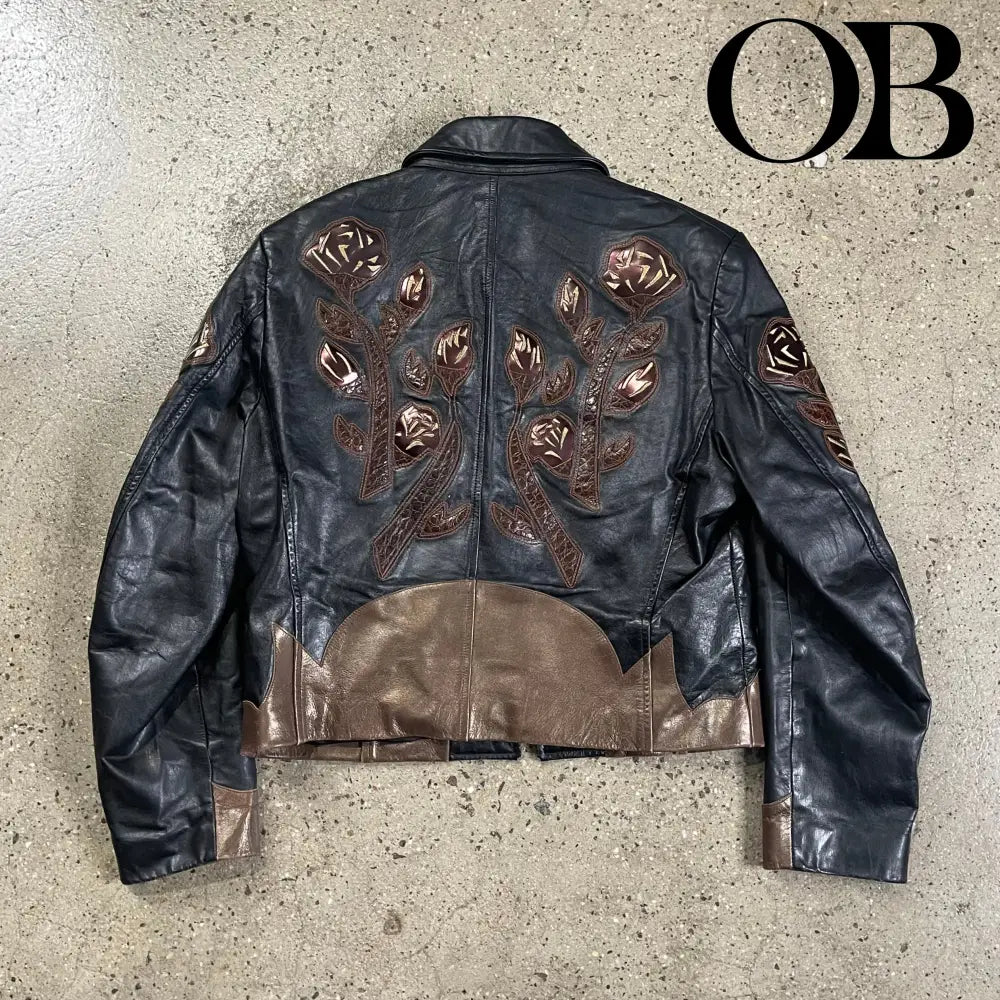 Yoshiyuki Konishi Embroidered Leather Jacket M outerwear