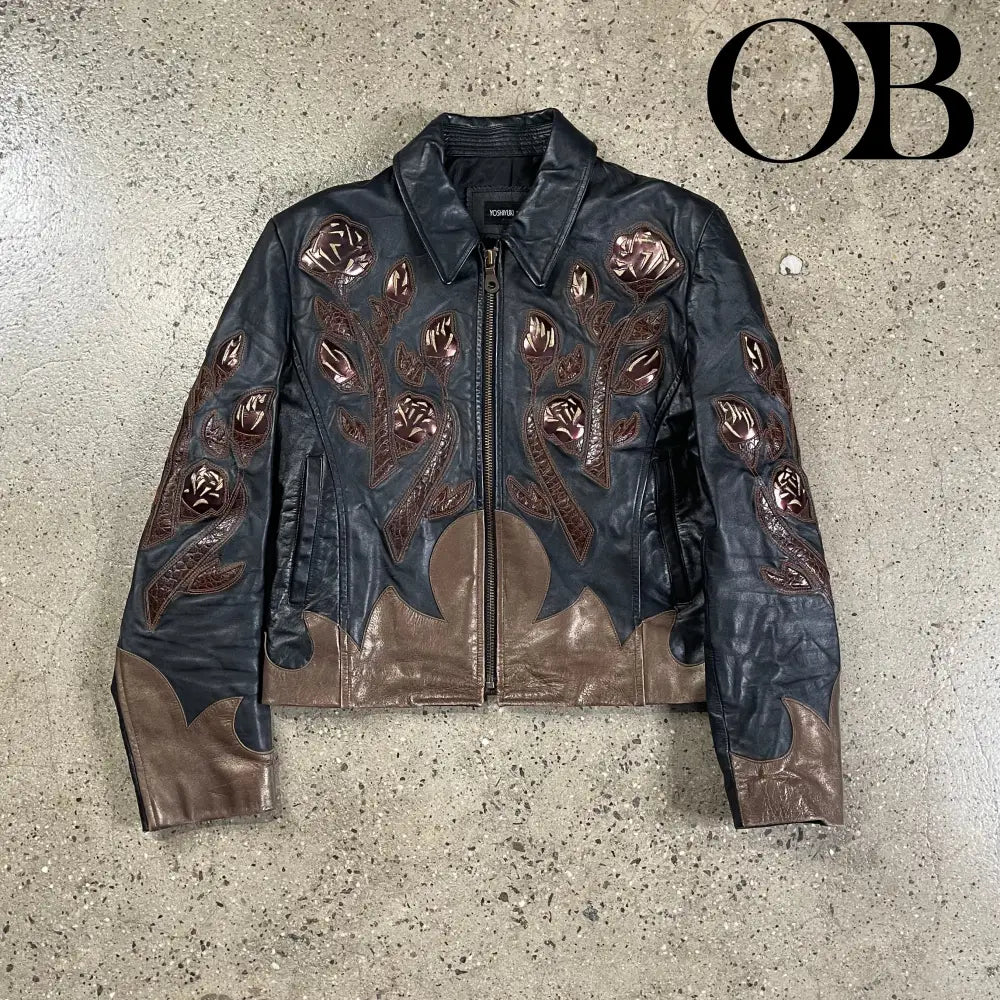 Yoshiyuki Konishi Embroidered Leather Jacket M outerwear