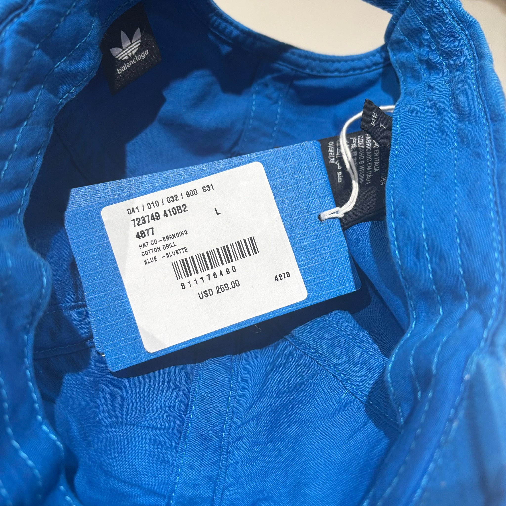 Balenciaga FW22 Adidas Distressed Trefoil Hat - View 2