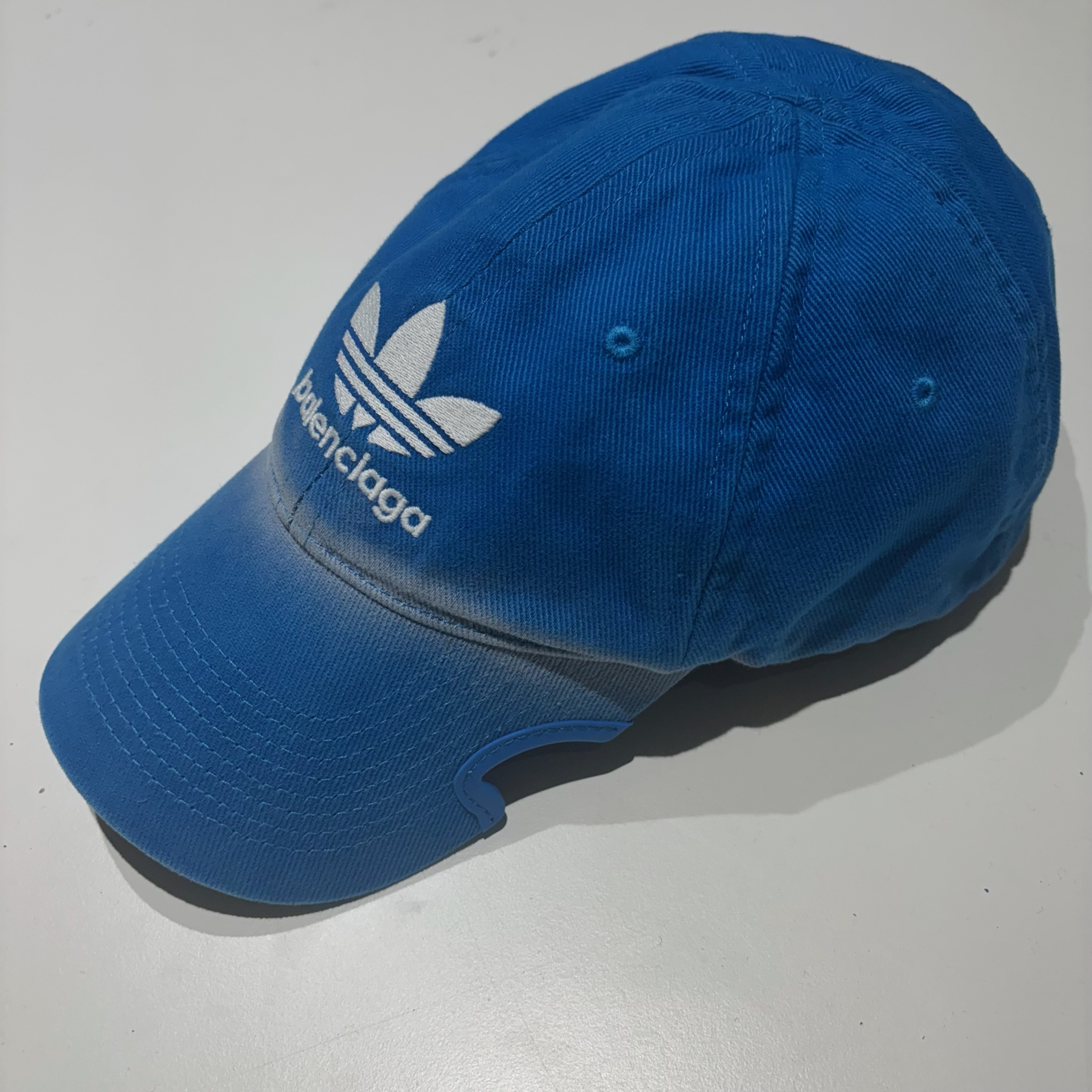 Balenciaga FW22 Adidas Distressed Trefoil Hat - View 3