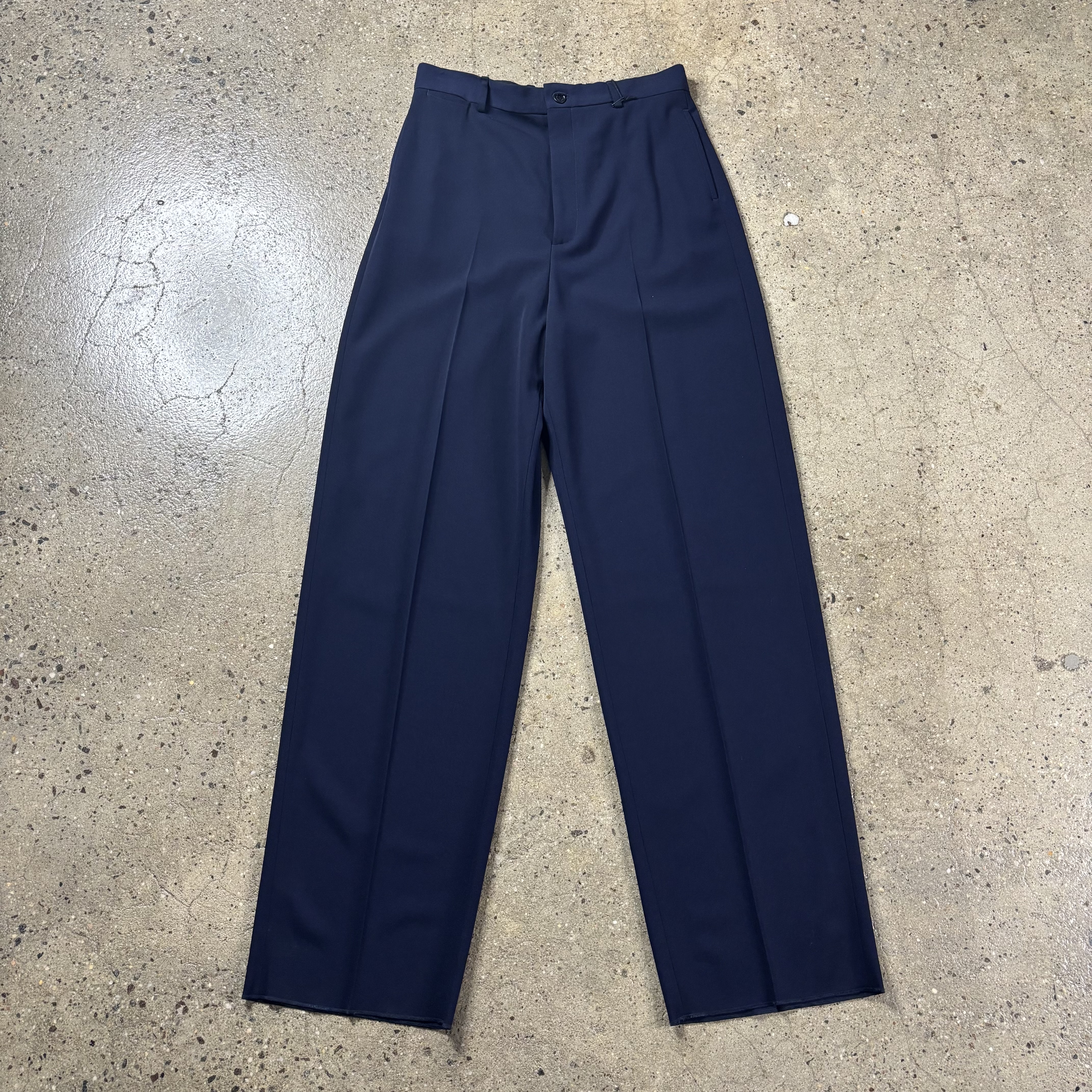 Navy Pleated Pants