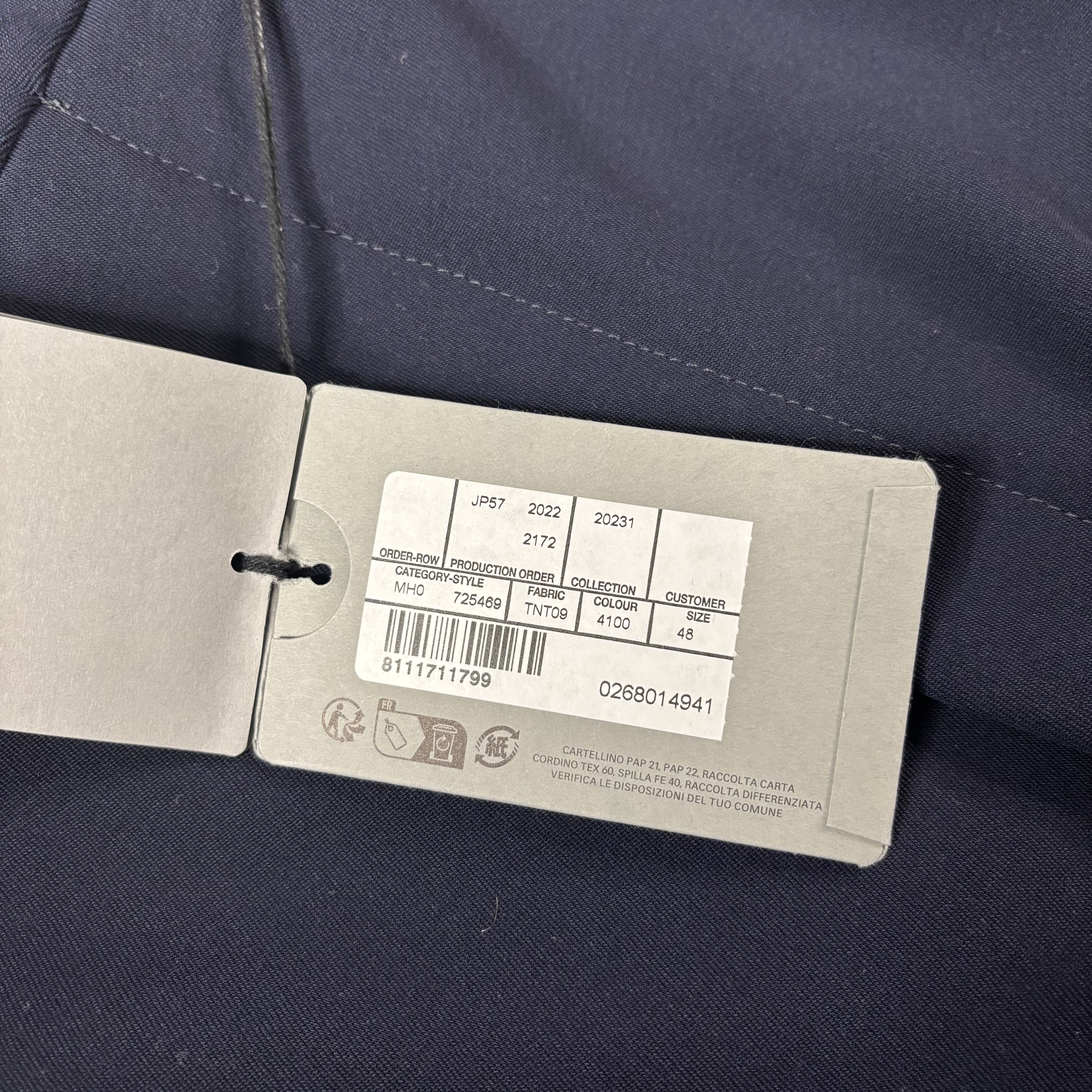 Balenciaga Navy Pleated Pants - View 5