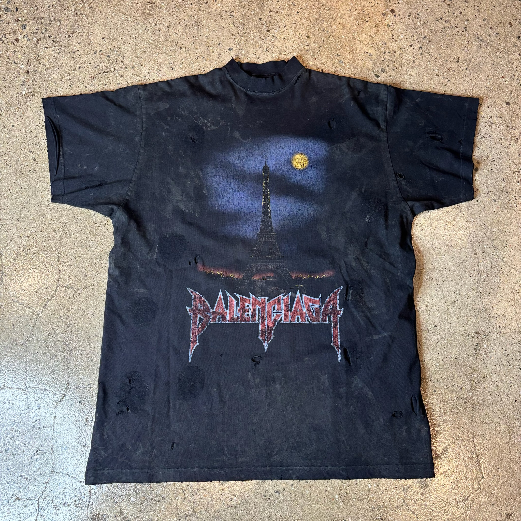 Distressed Paris Tee