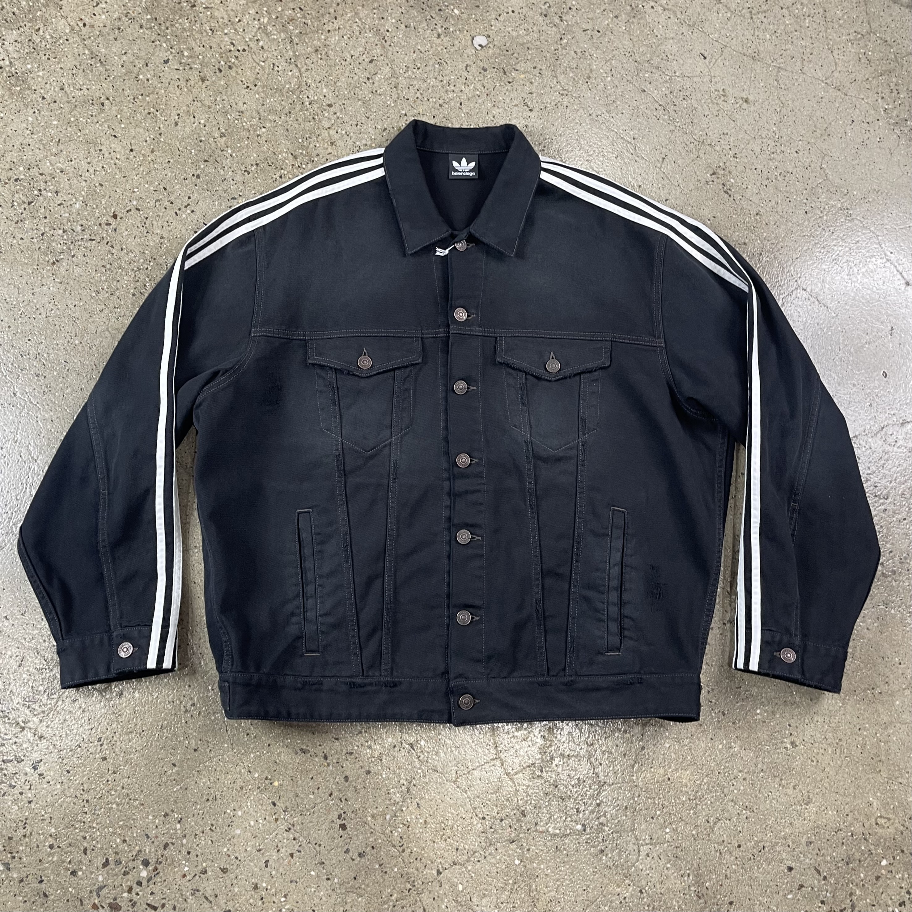 Adidas 3 Stripe Denim Jacket