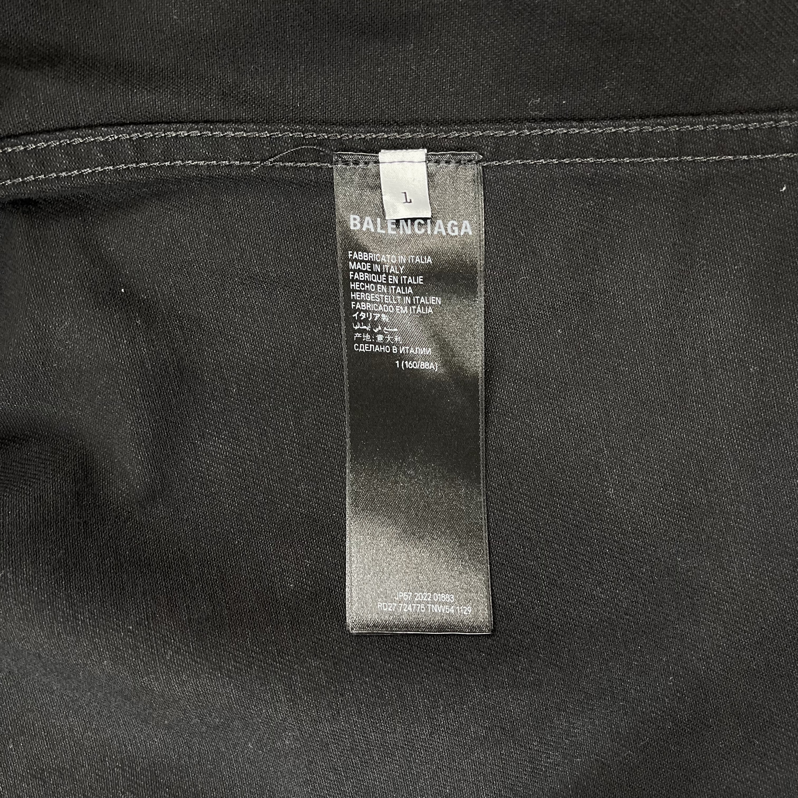 Balenciaga Adidas 3 Stripe Denim Jacket - View 3