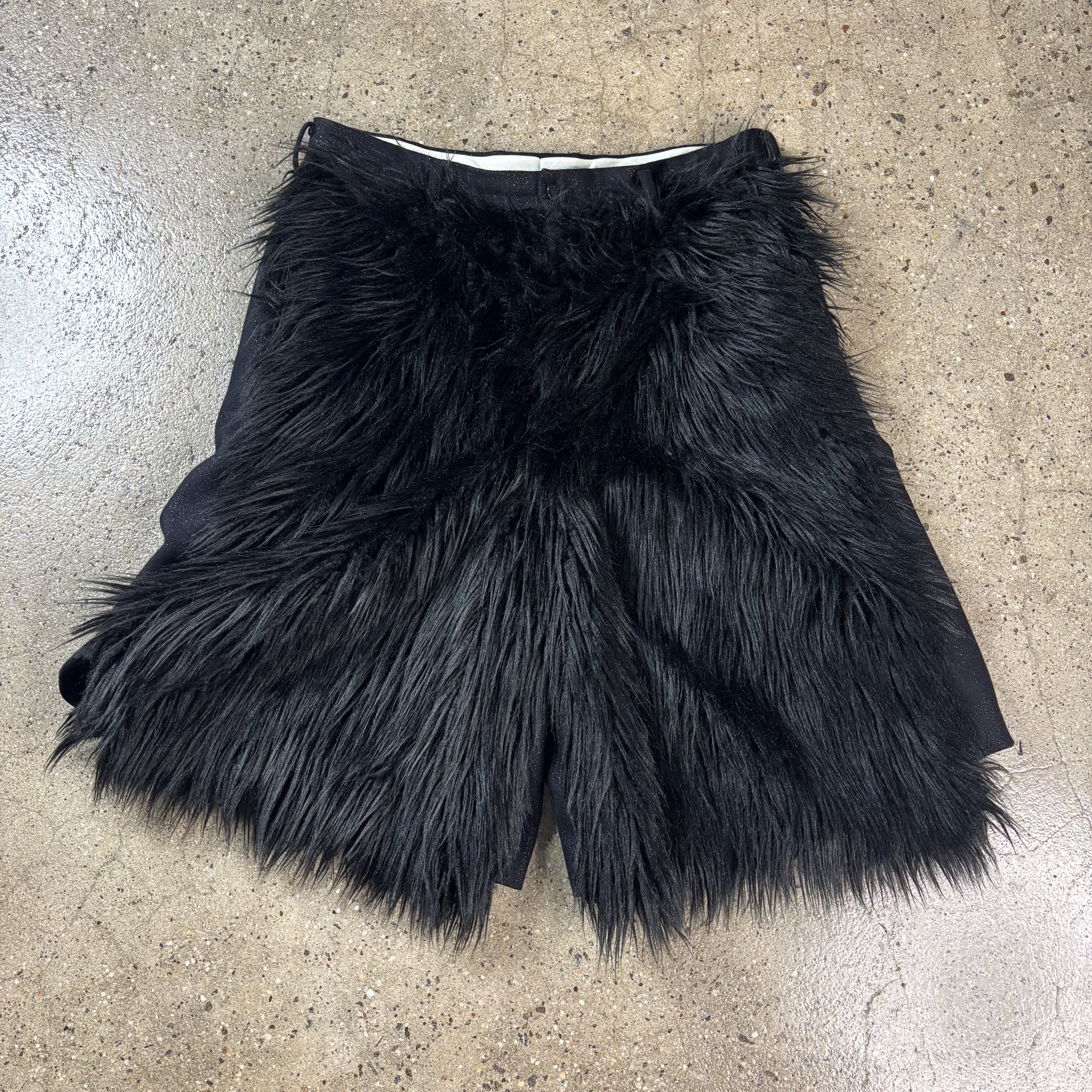 Homme Plus Fur Layer Shorts