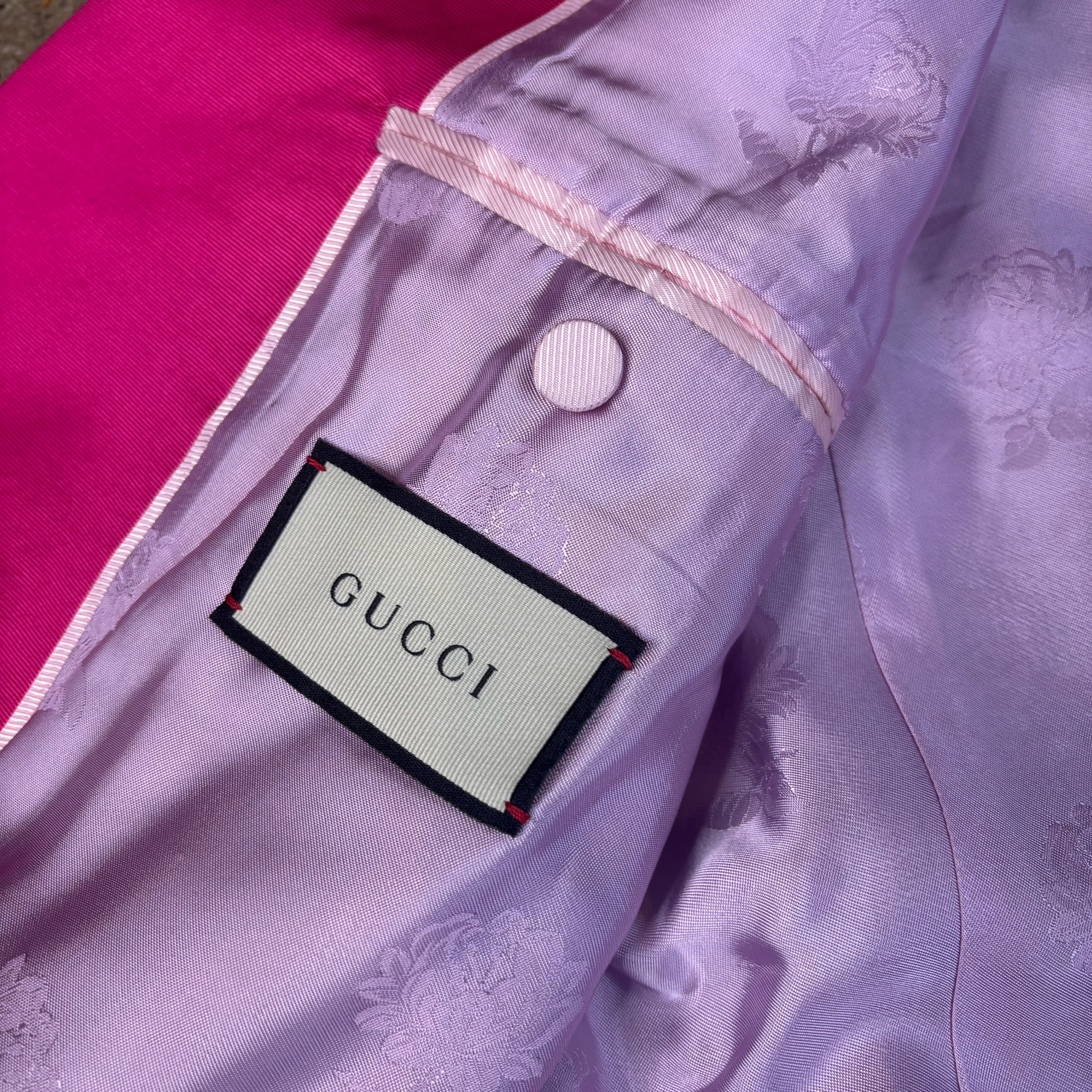Gucci Two Tone Double Breasted Tuxedo Blazer - View 4