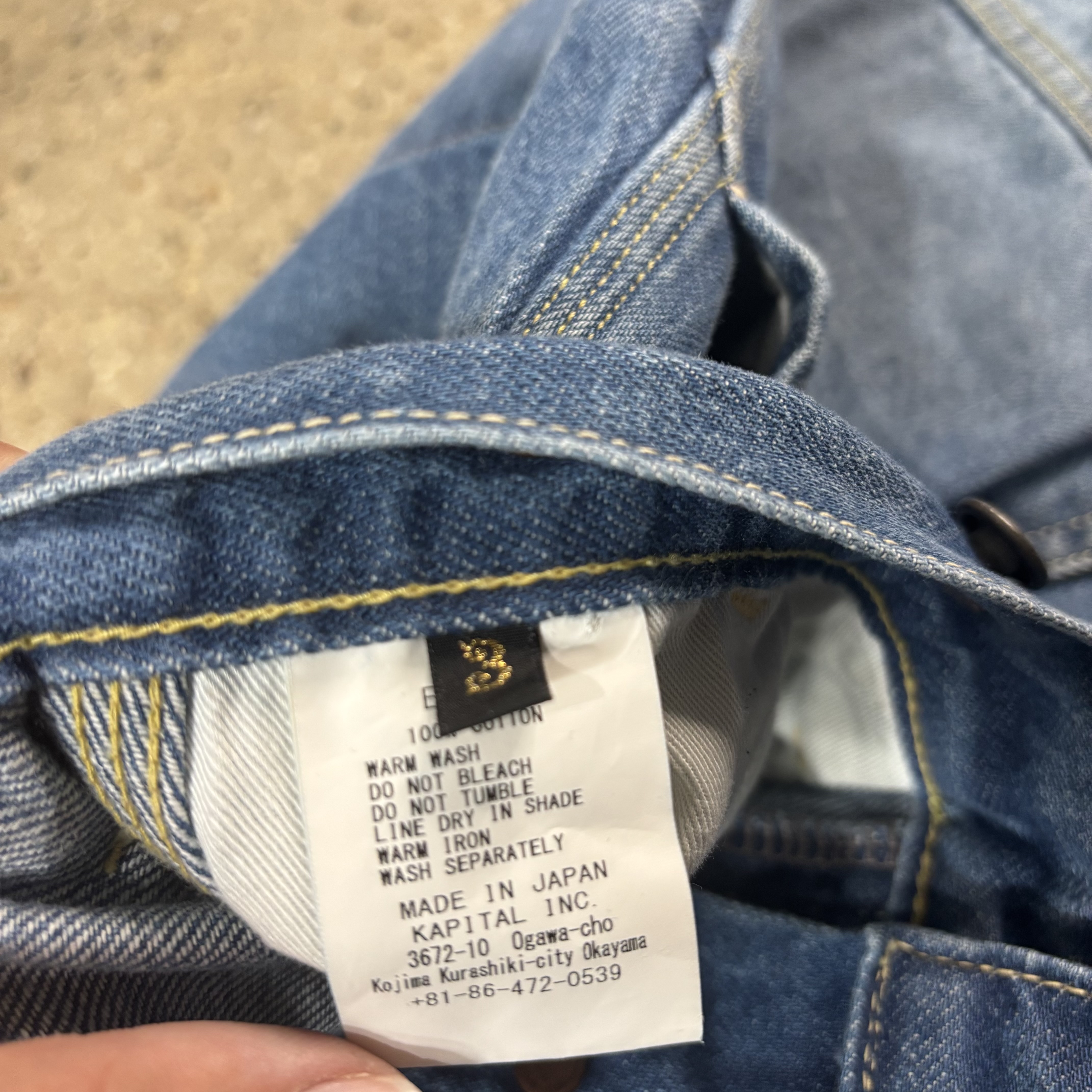 Kapital 11.5Oz Denim Cargo Pants - View 6