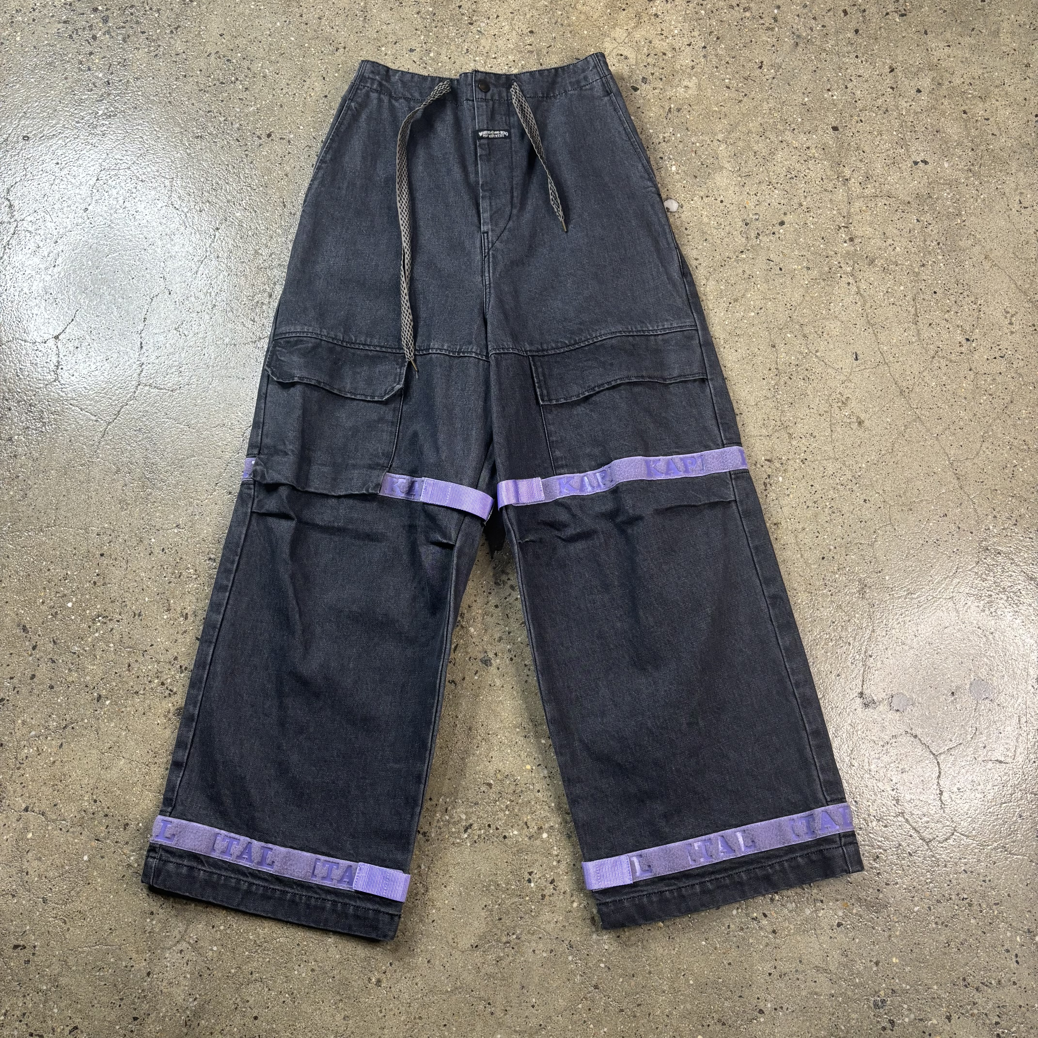 14Oz Adjustable Denim Cargo Pants