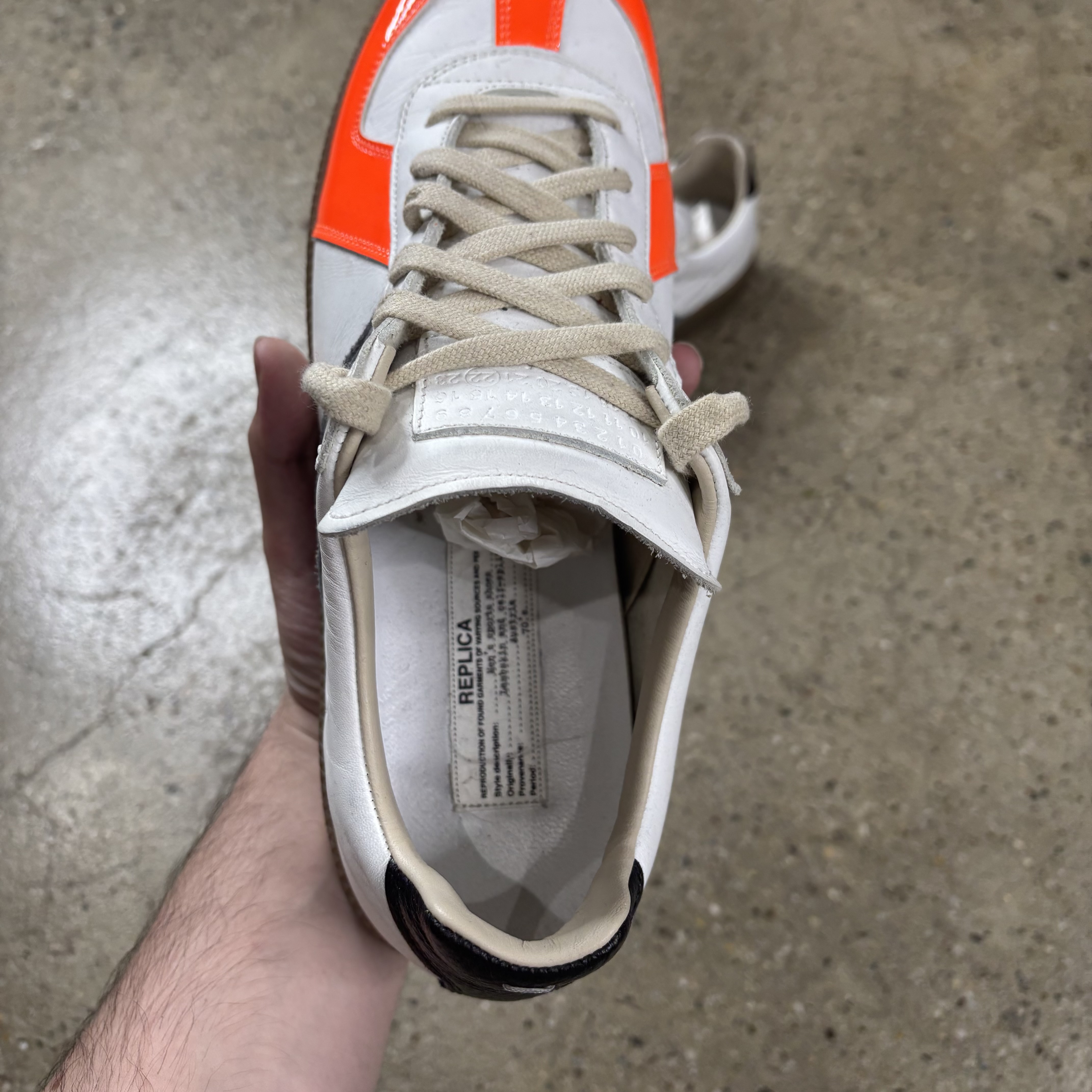 Maison Margiela Orange Toe Gats - View 4